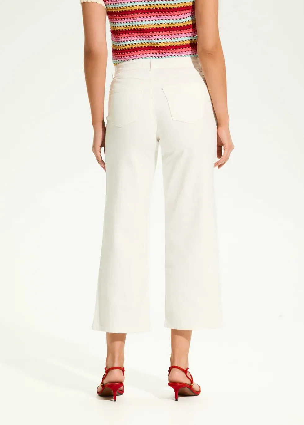 FDJ Christina Wide Crop Jeans – Ivory