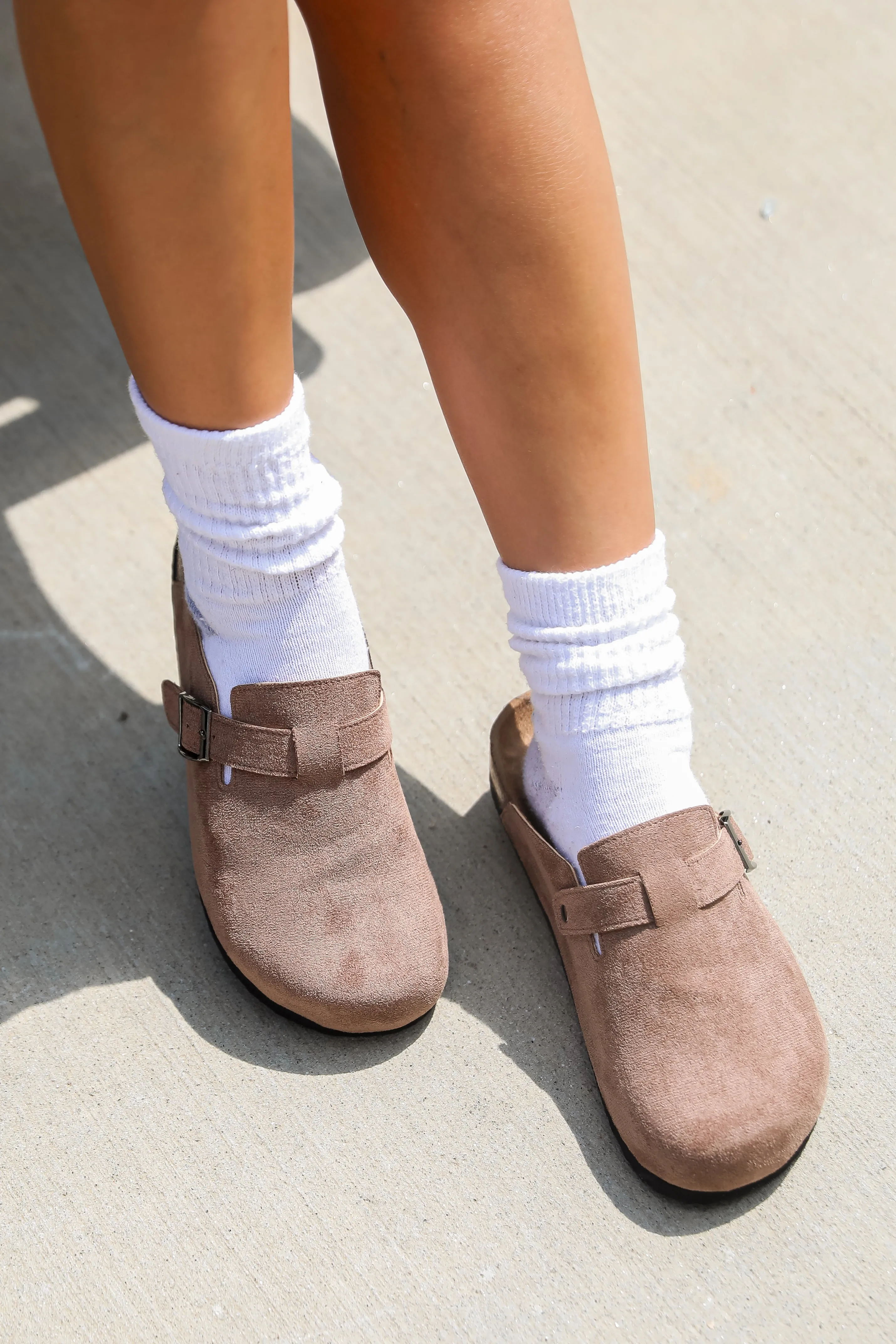 FINAL SALE - All You See Taupe Slip-On Clogs