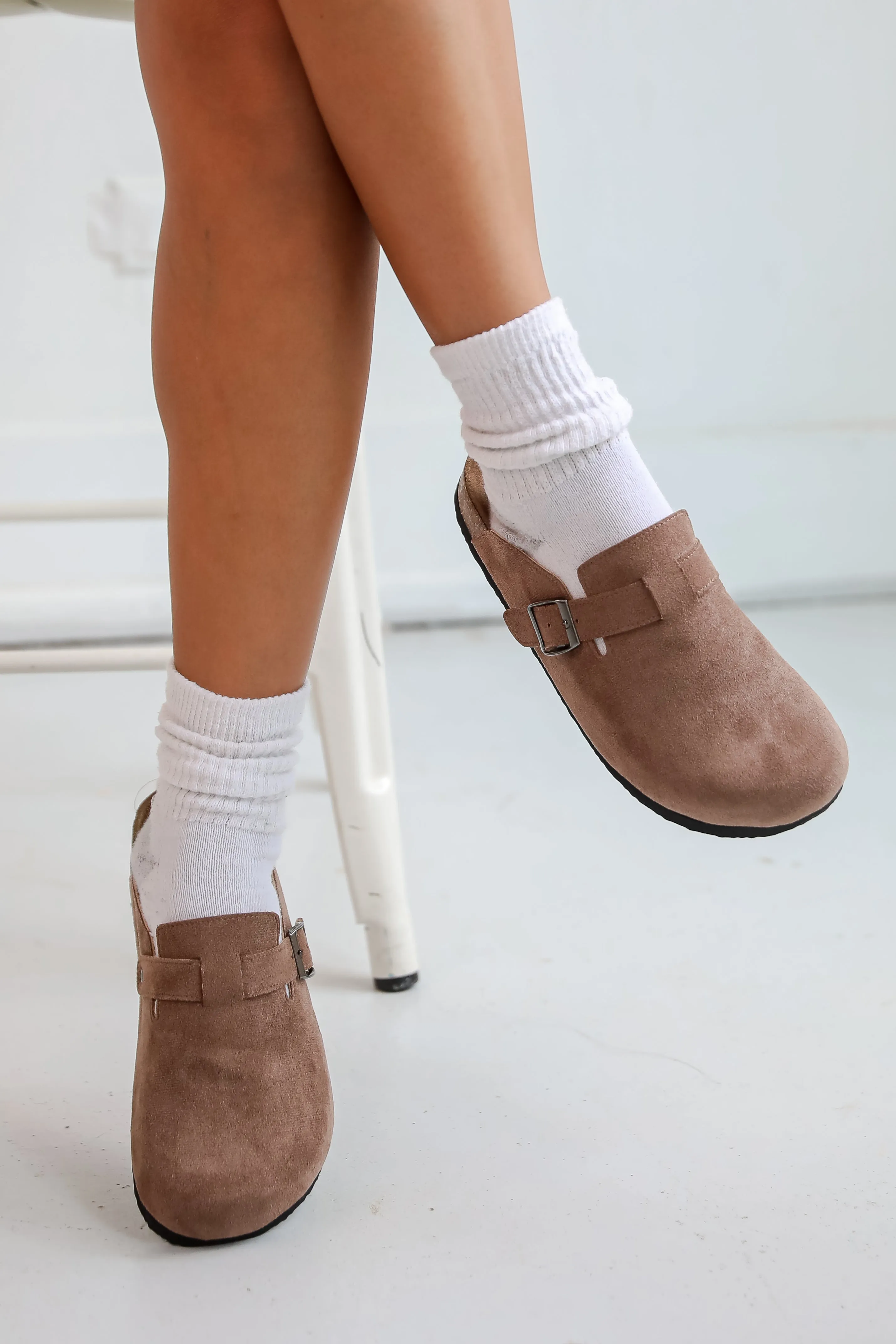 FINAL SALE - All You See Taupe Slip-On Clogs