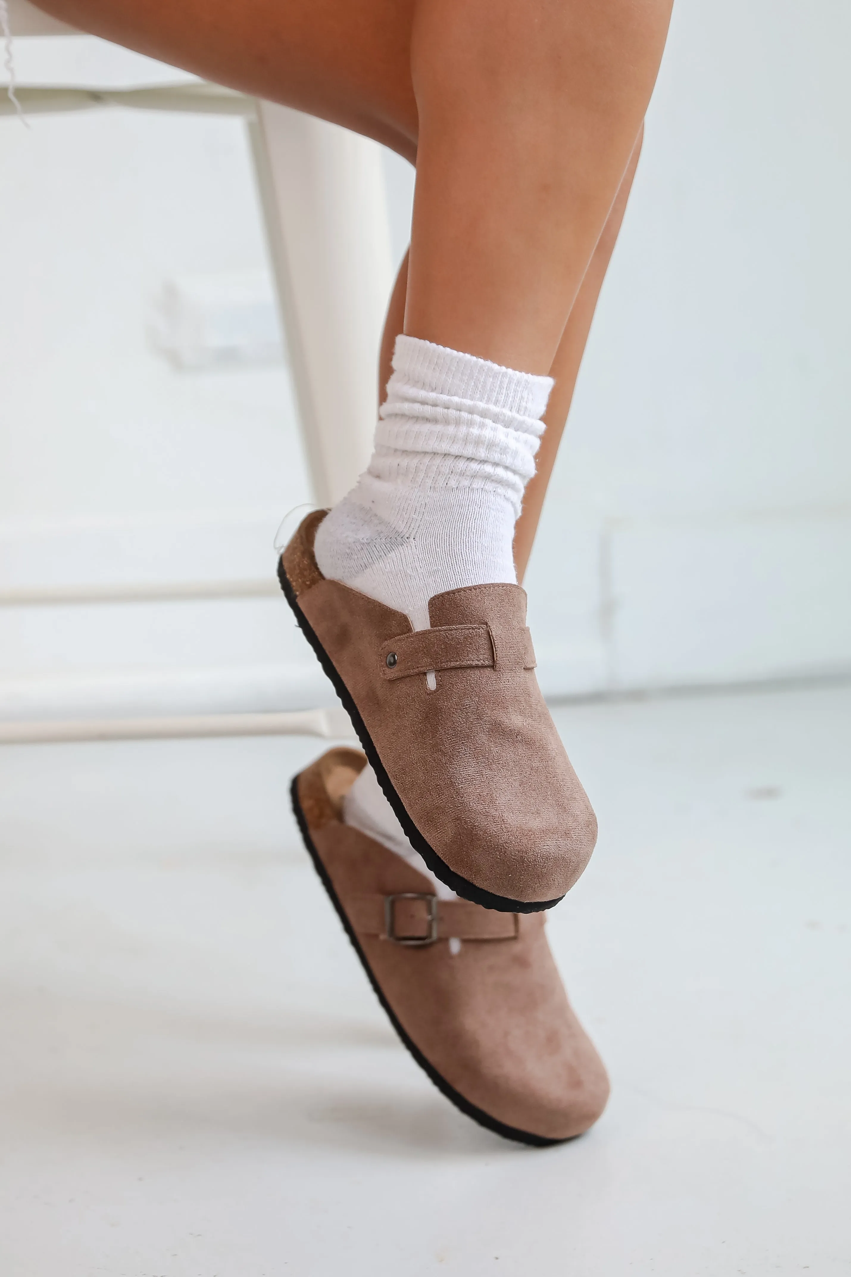 FINAL SALE - All You See Taupe Slip-On Clogs