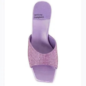 Free People Jeffrey Campbell Luna Jewel Platform Sandal Mule purple Satin 10