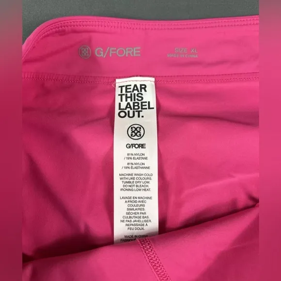 G/Fore G4 Womens Golf Skort XL Pink Nylon Spandex