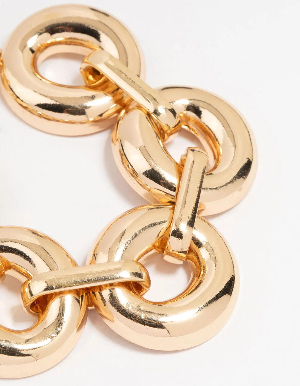 Gold Bold Round Chunky Bracelet