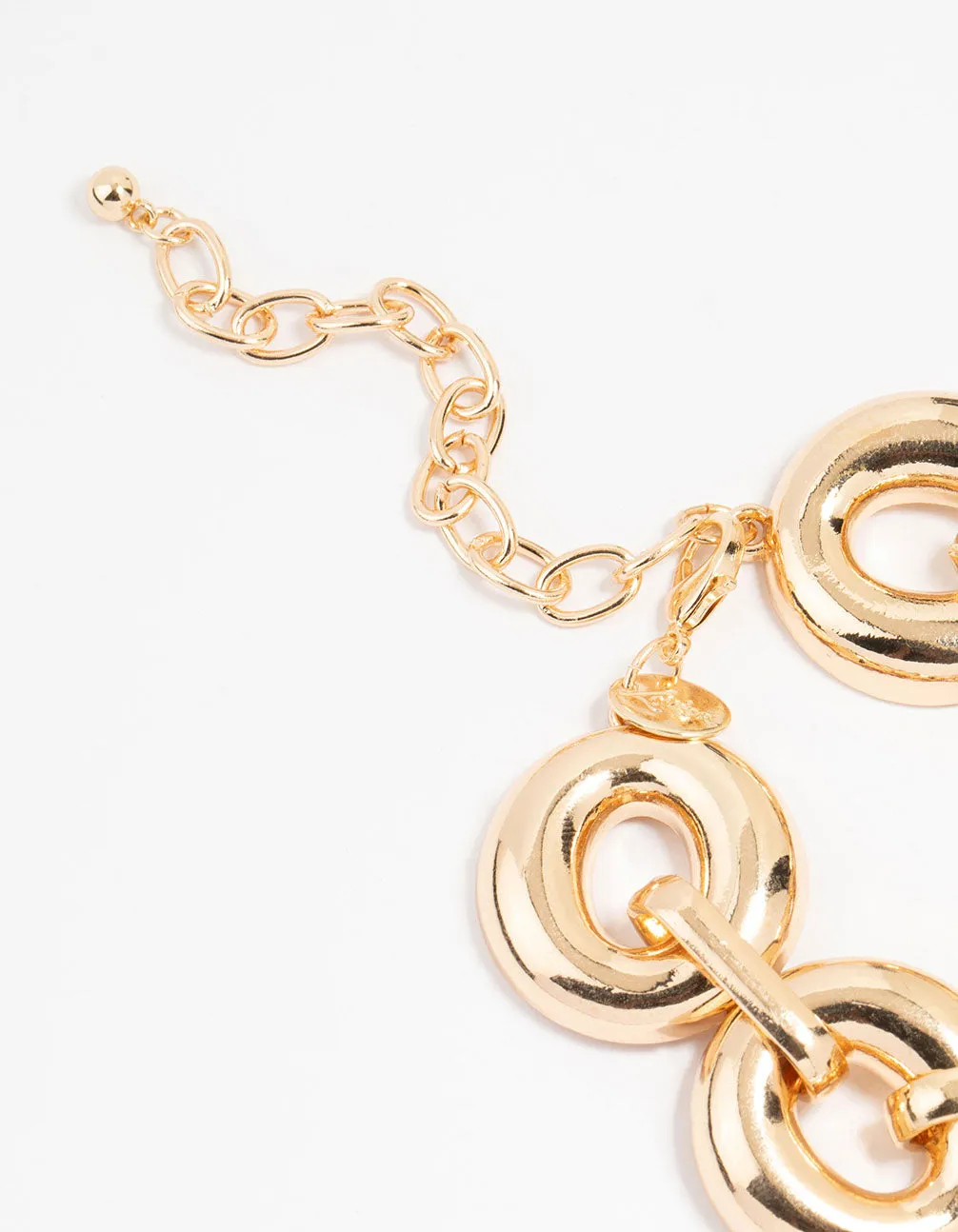 Gold Bold Round Chunky Bracelet