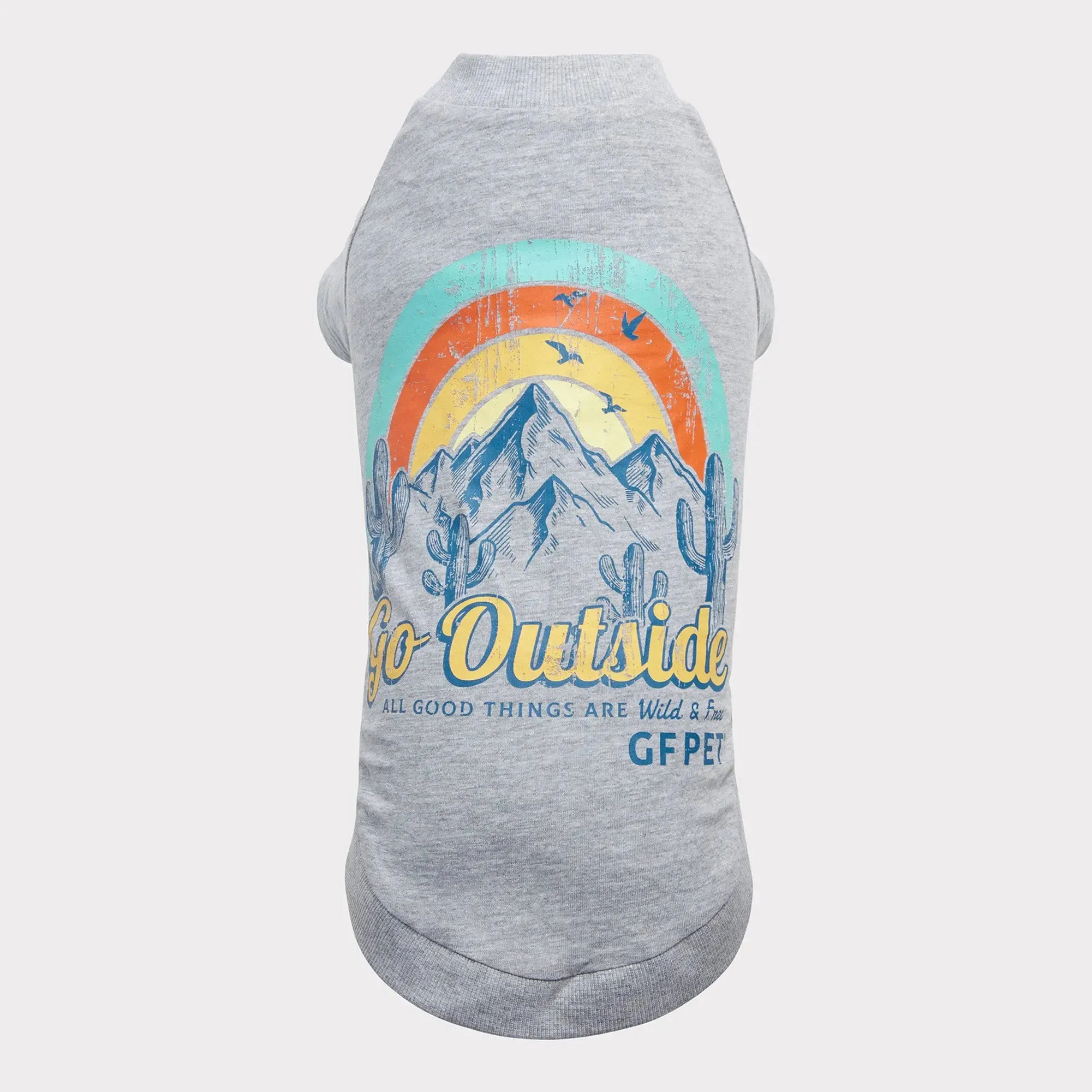 Graphic Tee Dog T-Shirt | Heather Grey