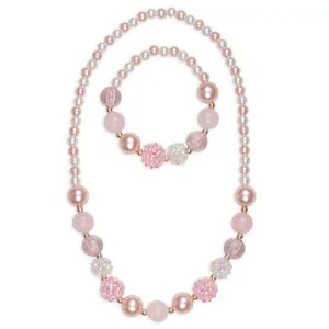 Great Pretenders Pinky Pearl Necklace & Bracelet Set