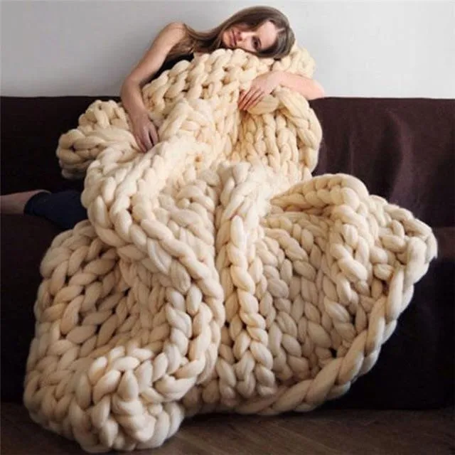 Handmade Chunky Knit Blanket