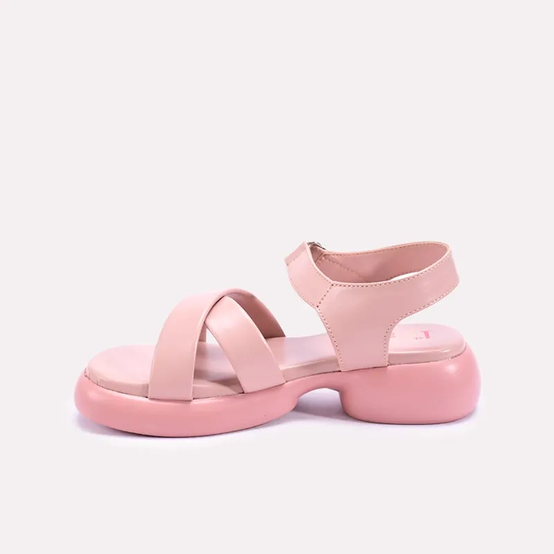 Haverhill Chunky Criss Cross Pink Casual Sandals 0421281