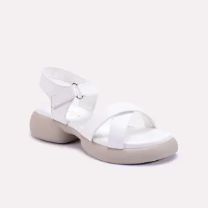 Haverhill Chunky Criss Cross White Casual Sandals 0421281