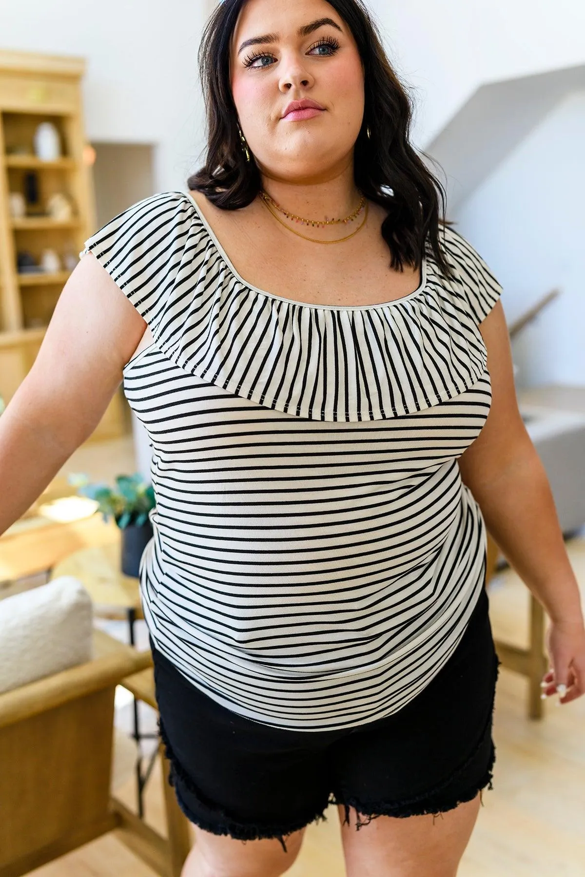 Hazel Blues® |  Extra Time Striped Top