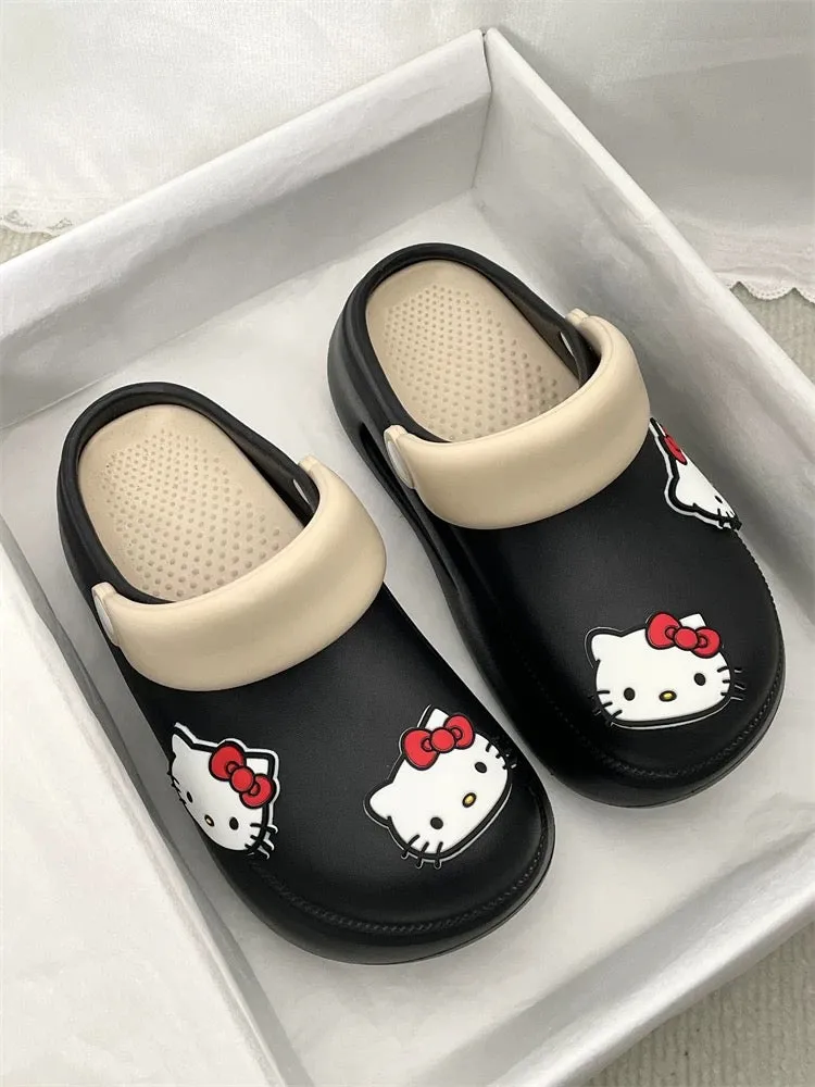 Hellokitty Clogs Platform Shoes Sandal Casual Summer for Woman