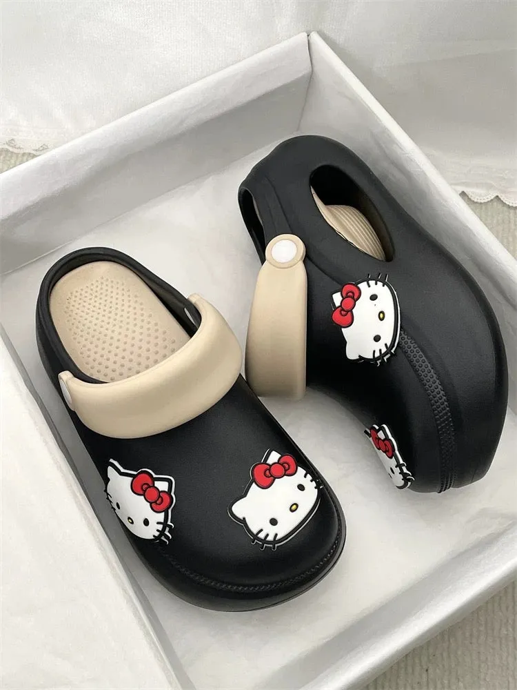 Hellokitty Clogs Platform Shoes Sandal Casual Summer for Woman