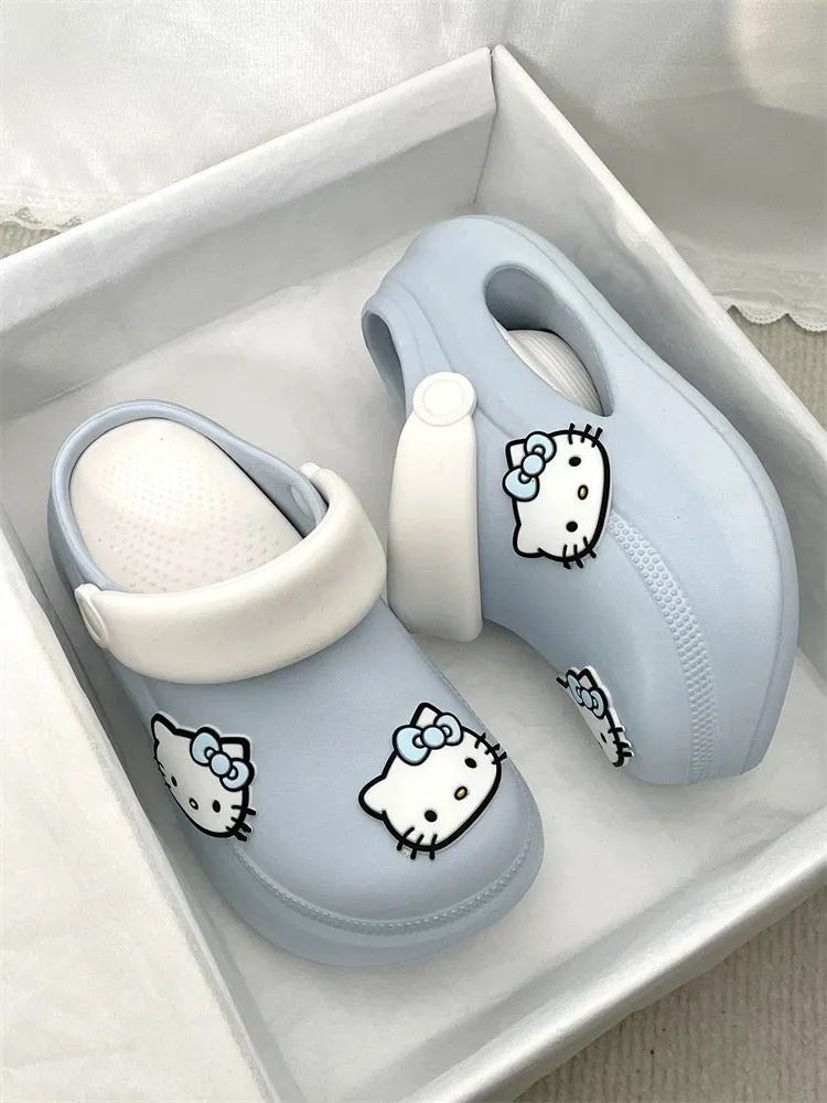Hellokitty Clogs Platform Shoes Sandal Casual Summer for Woman