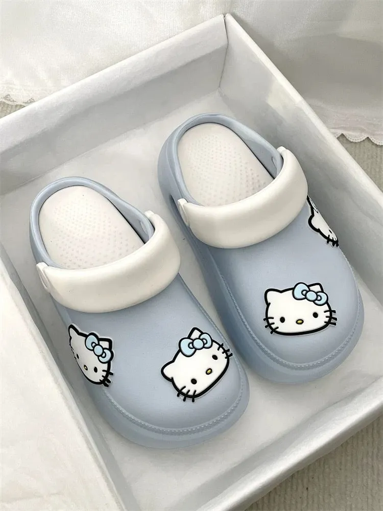 Hellokitty Clogs Platform Shoes Sandal Casual Summer for Woman