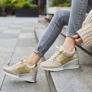 High Heeld Wedge Sneakers For Women-unitmotor™