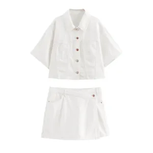 Ivory Denim Set