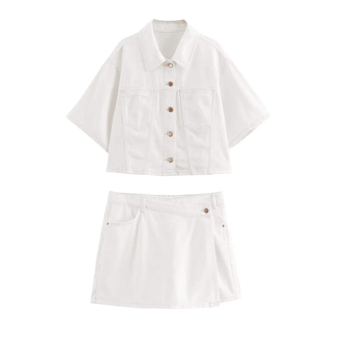 Ivory Denim Set