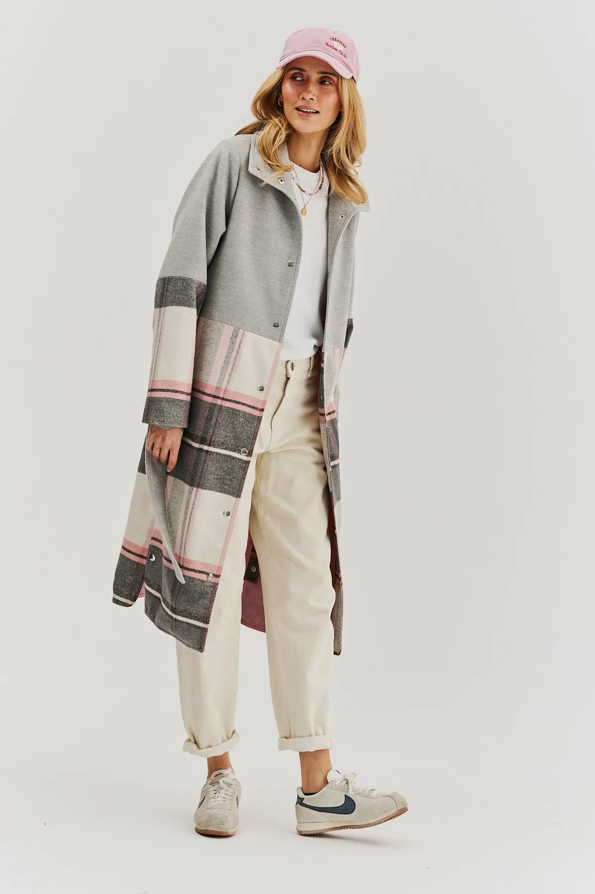 Juliette combined fabric coat