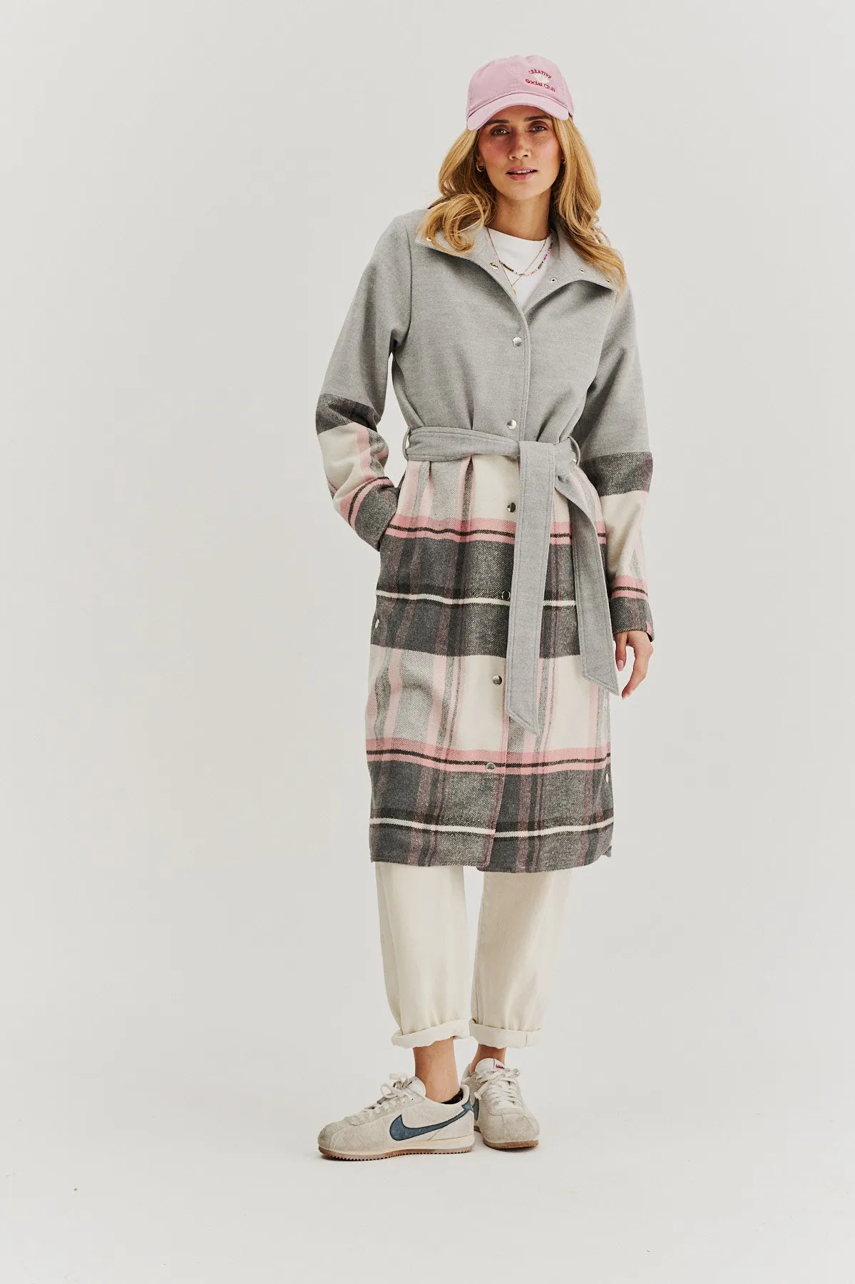 Juliette combined fabric coat