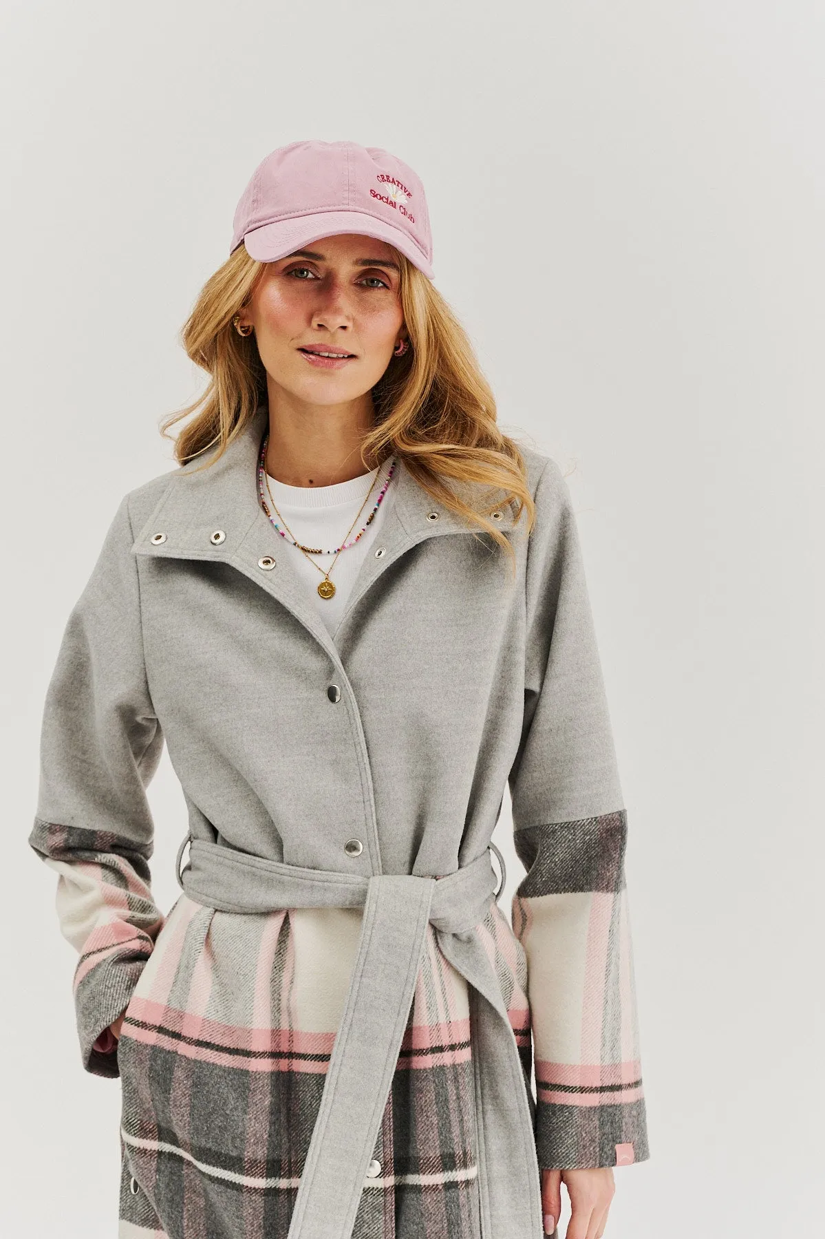 Juliette combined fabric coat