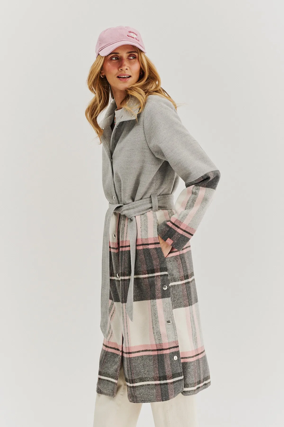 Juliette combined fabric coat