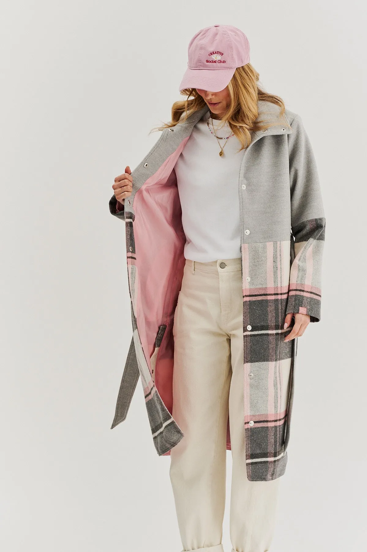 Juliette combined fabric coat