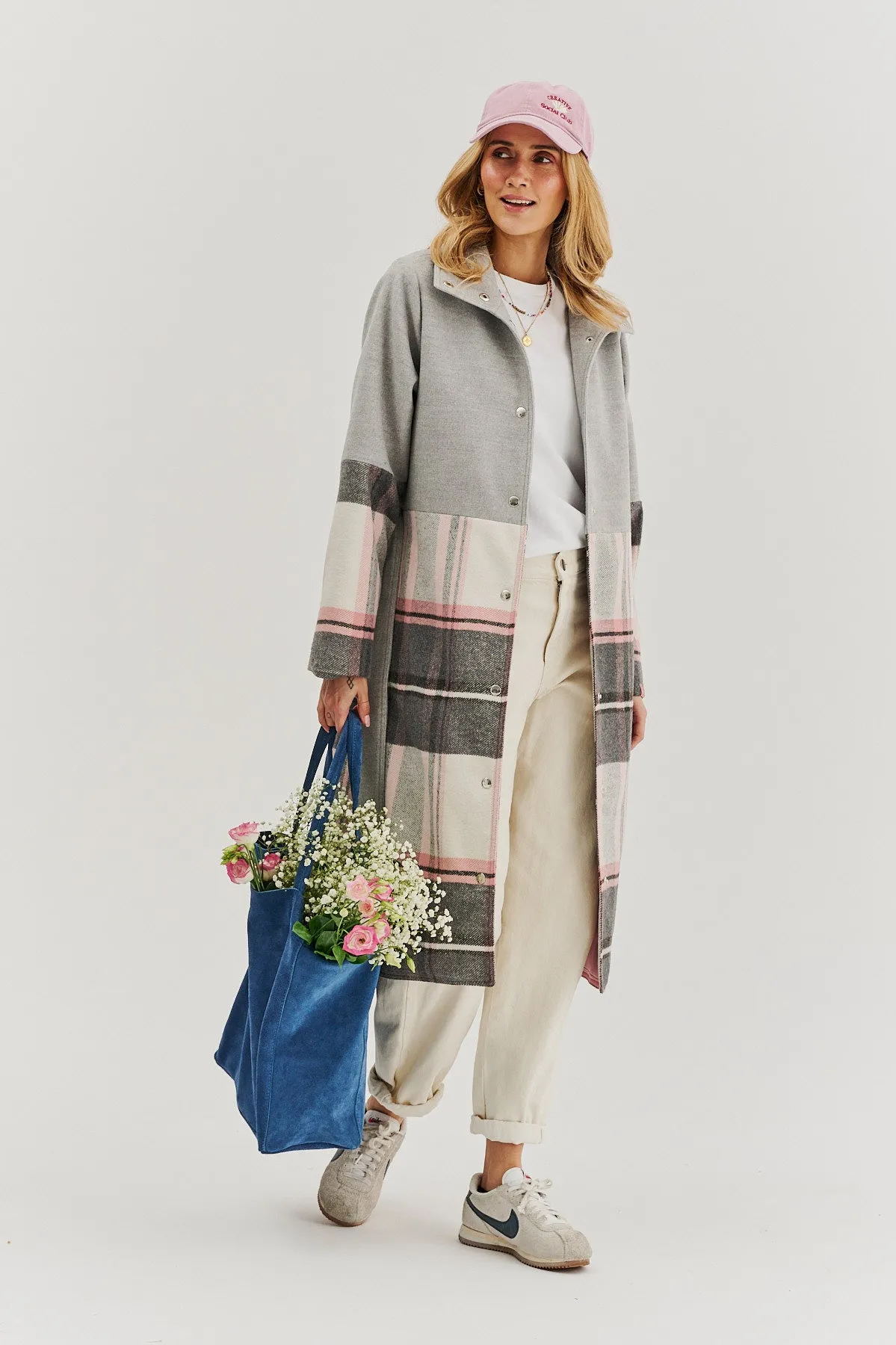 Juliette combined fabric coat
