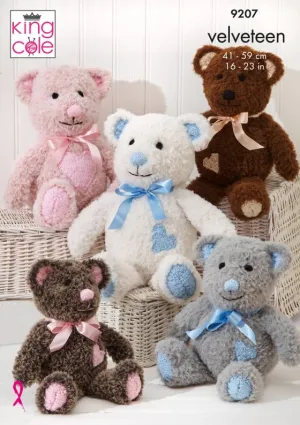 King Cole Knitting Pattern Teddies 9207