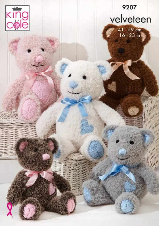 King Cole Knitting Pattern Teddies 9207