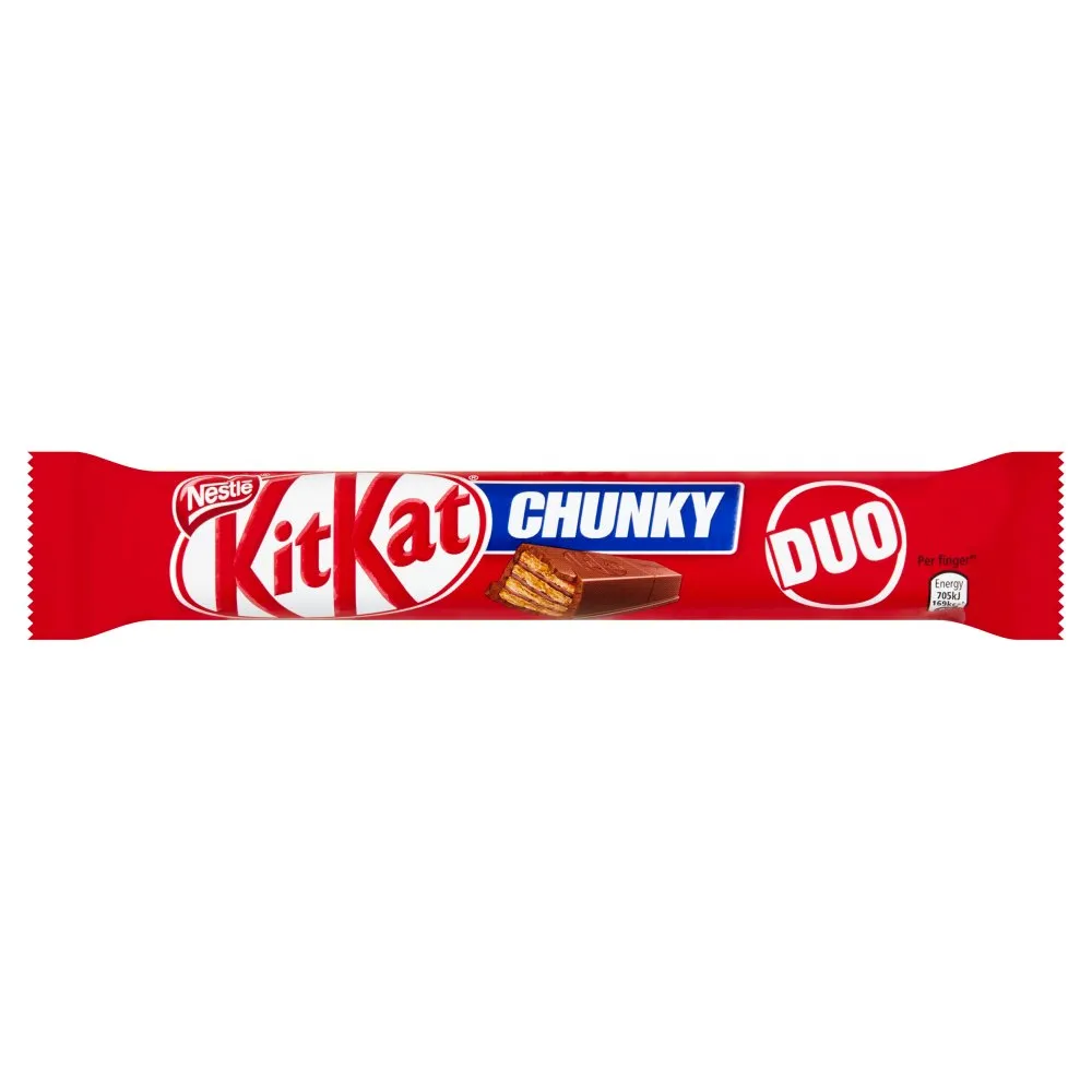 KITKAT Chunky Duo Milk Chocolate Bar, 64g (Box of 24)