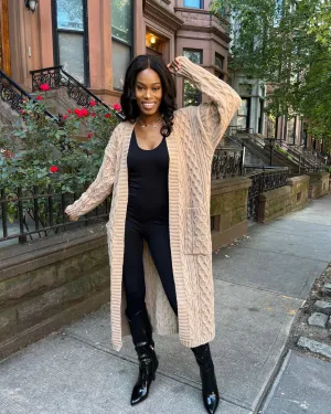 Knit Open Long Cardigan