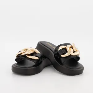 Ladies Sport Sole Mule With Chunky Chain