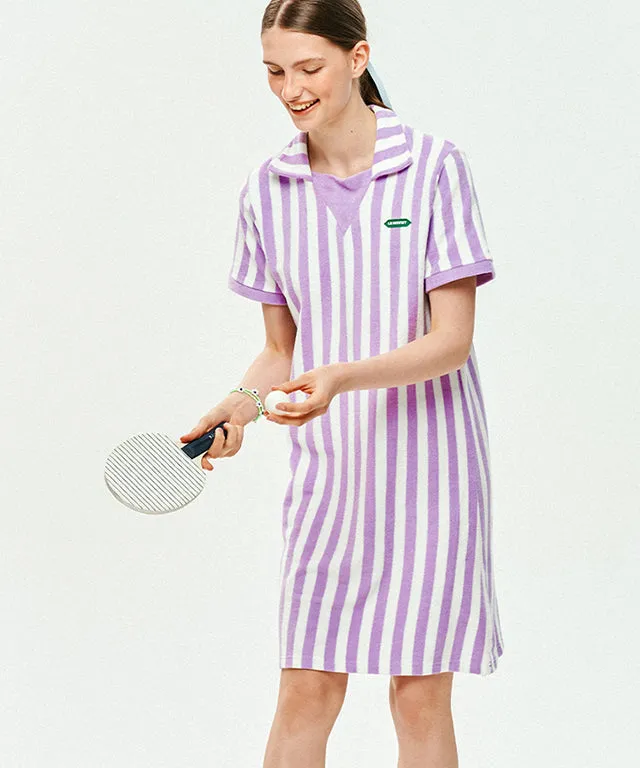 LE SONNET Sporty Terry One-piece - Lavender