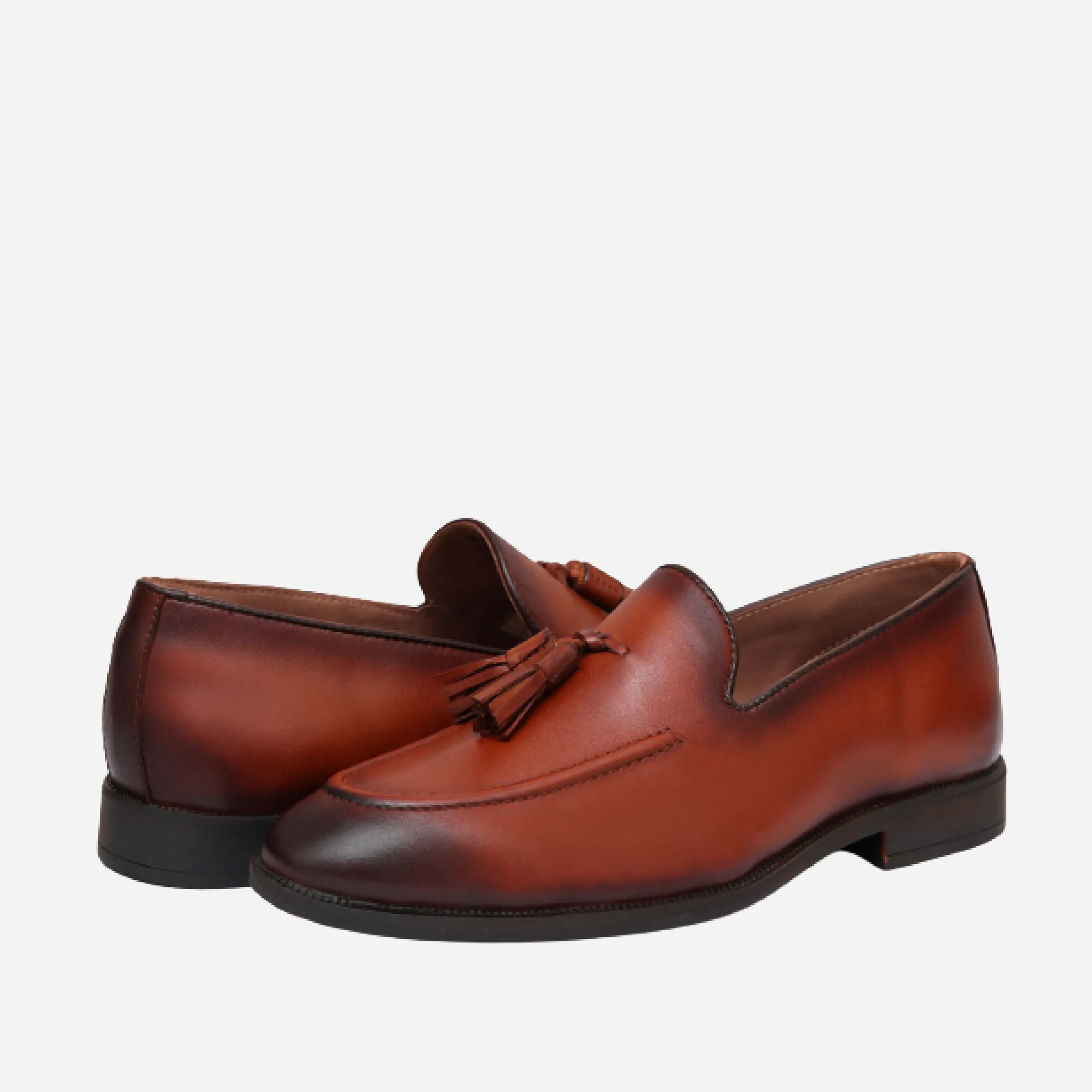 Leather Tassel Loafer - Cherry