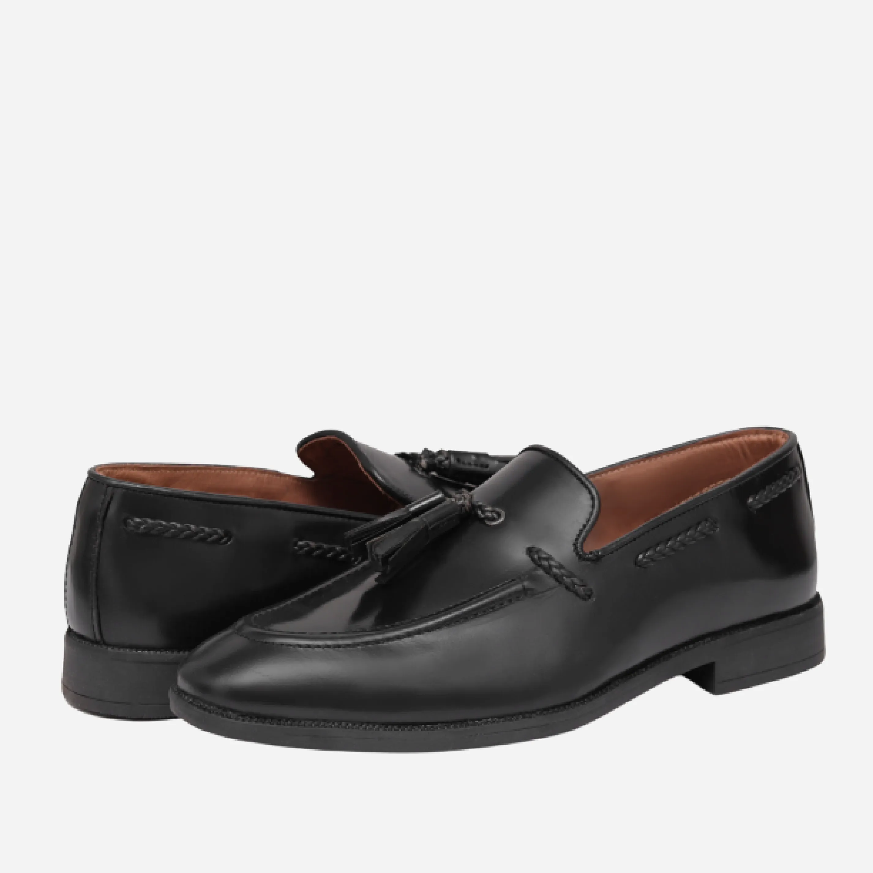 Leather Tassel Loafer - Cherry