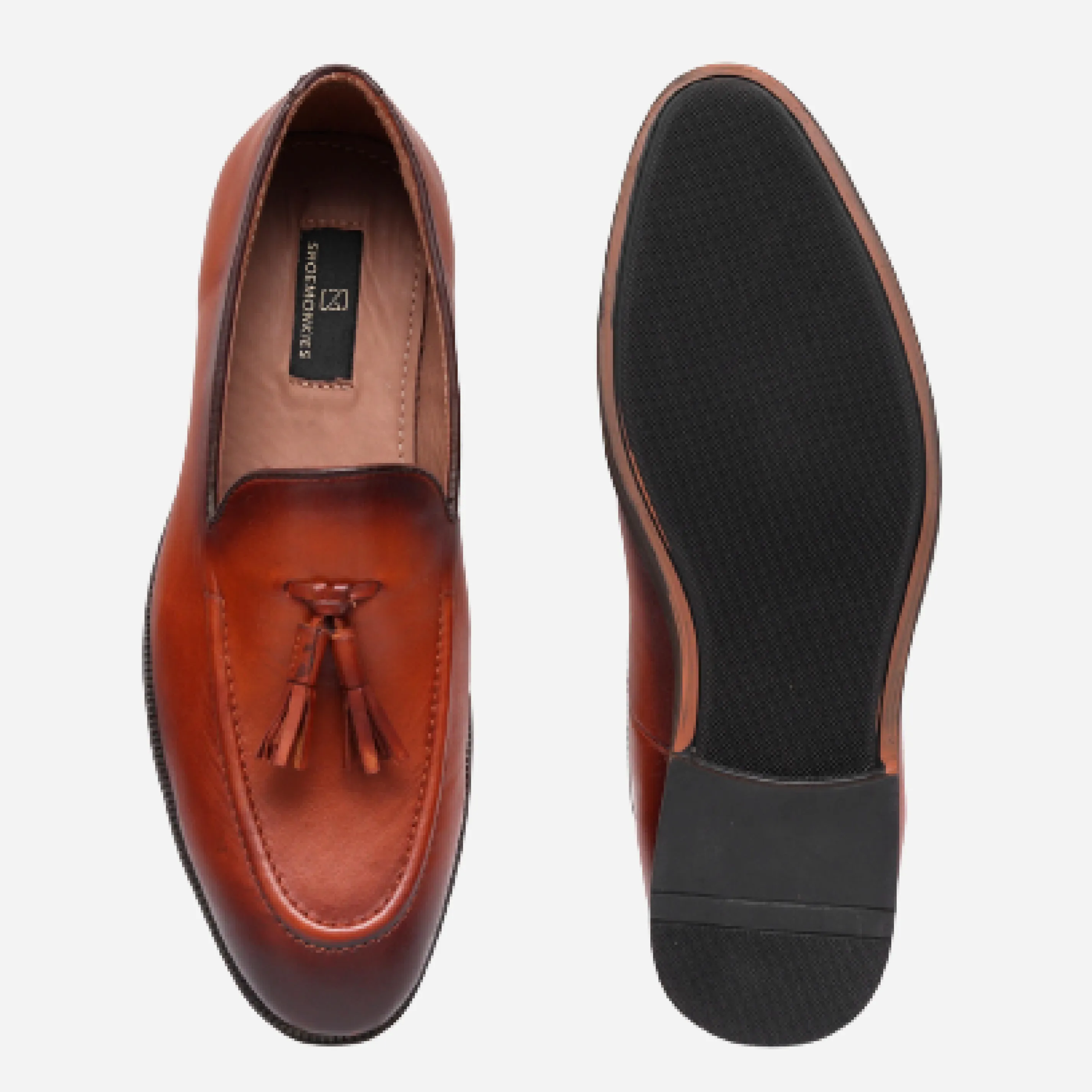 Leather Tassel Loafer - Cherry