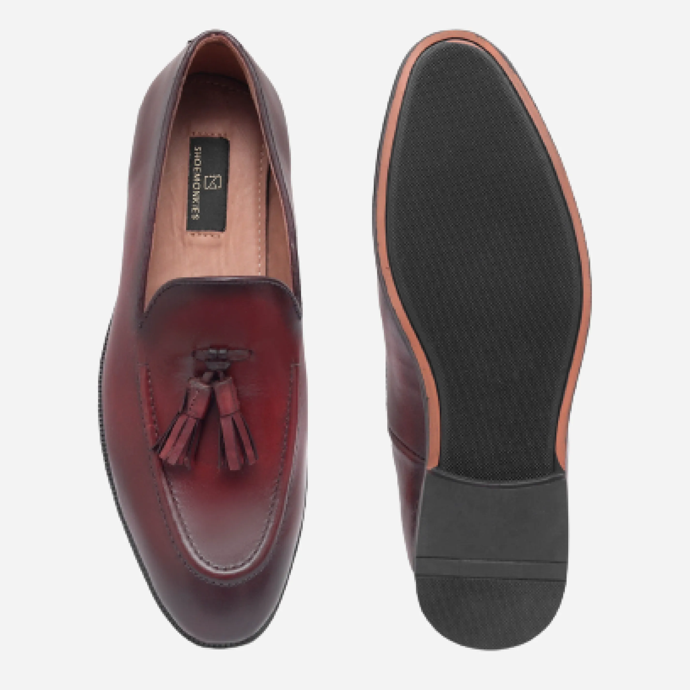 Leather Tassel Loafer - Cherry