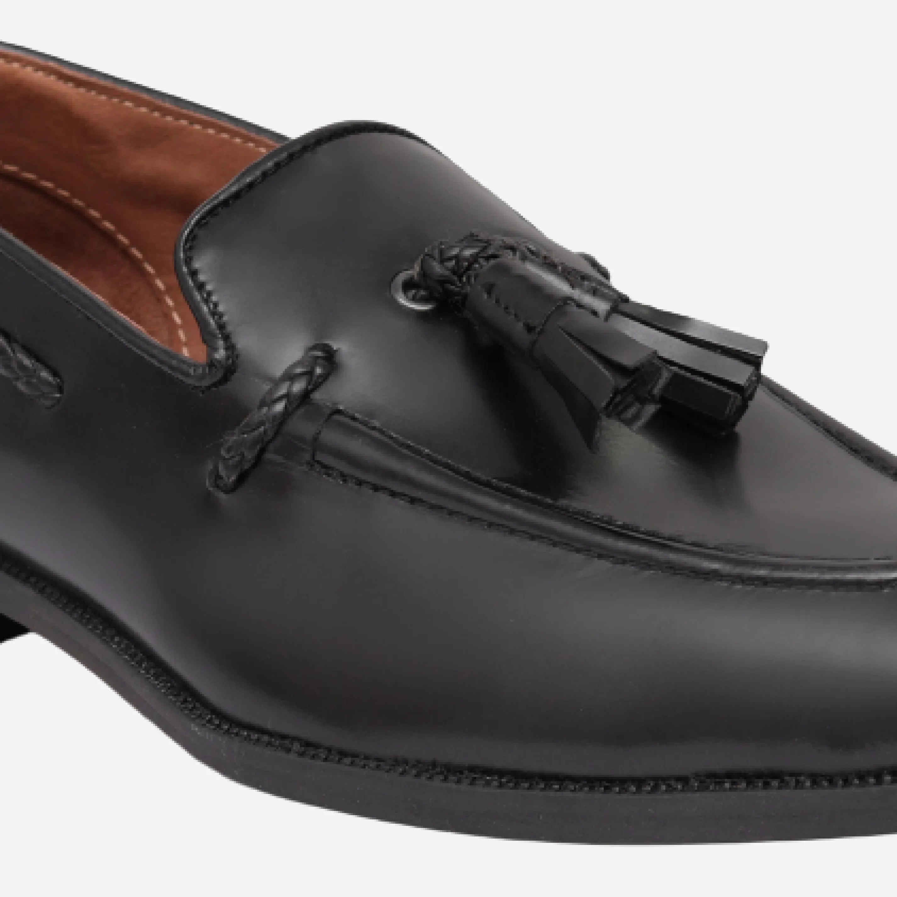 Leather Tassel Loafer - Cherry