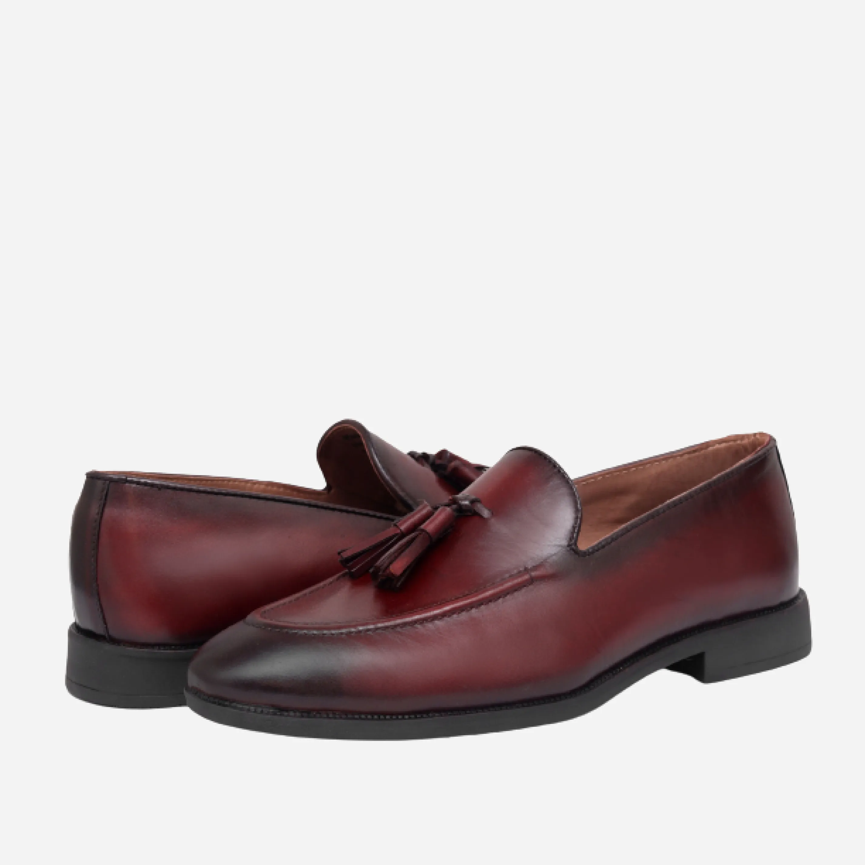 Leather Tassel Loafer - Tan