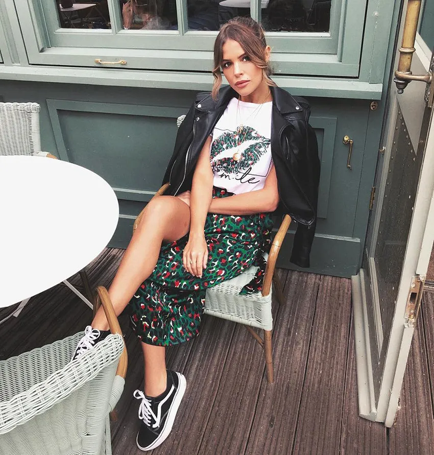 Leopard Verde Skirt