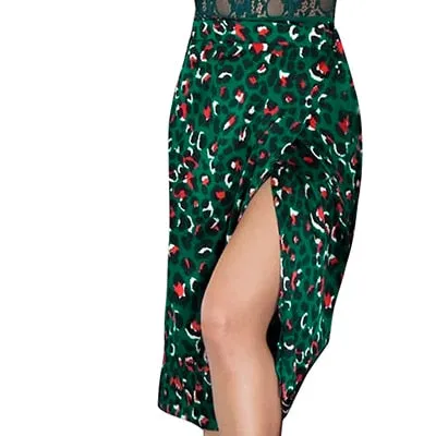 Leopard Verde Skirt