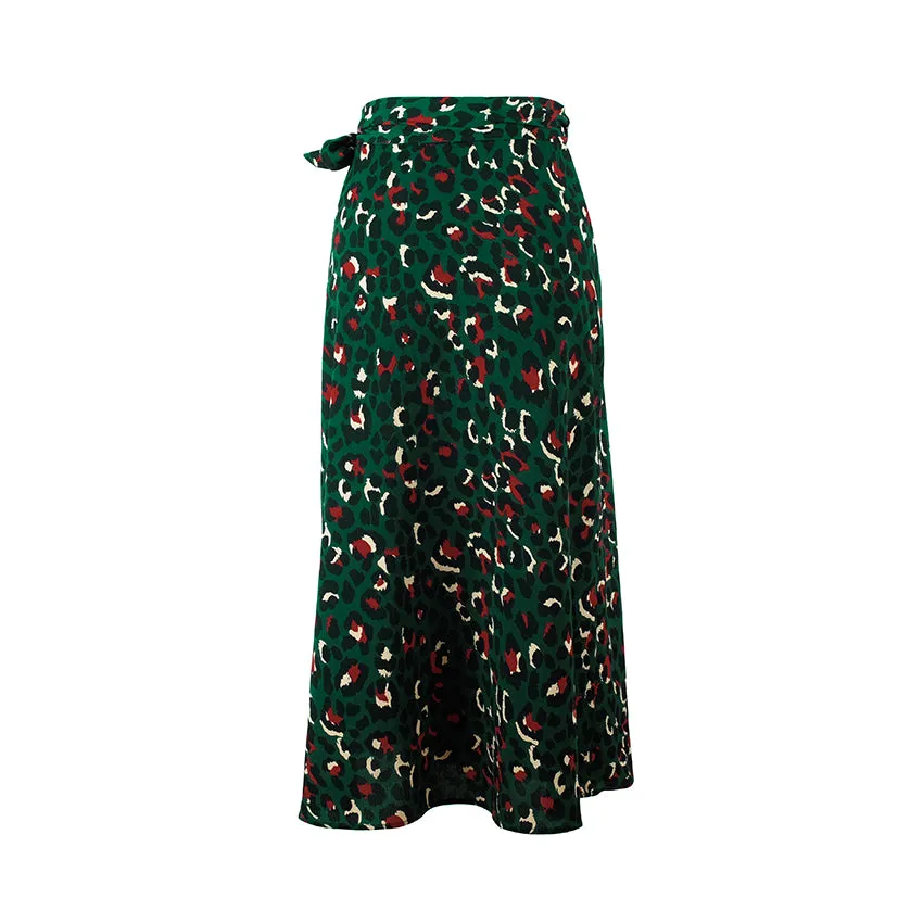 Leopard Verde Skirt