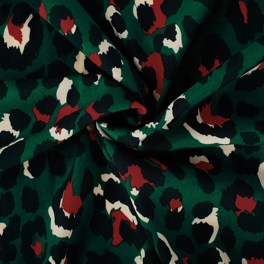 Leopard Verde Skirt