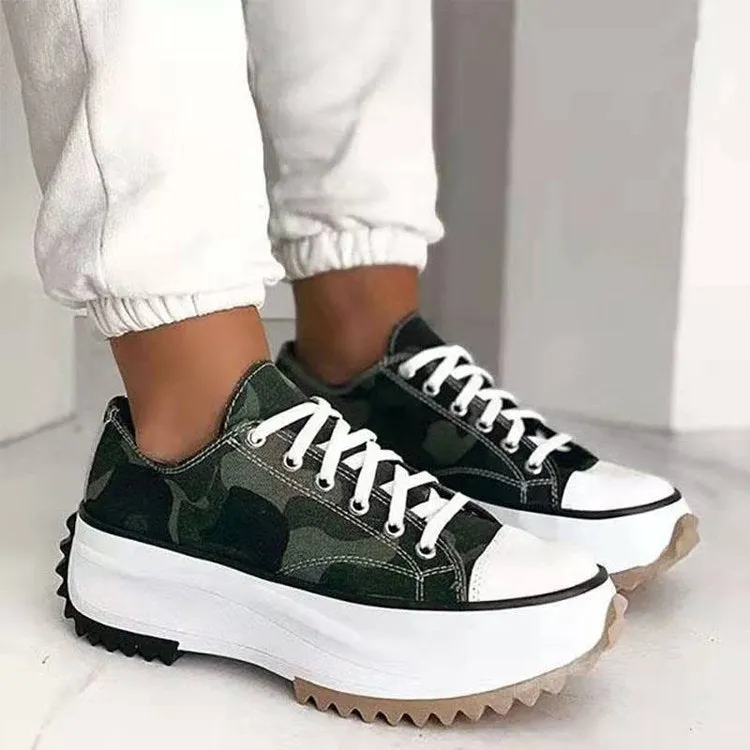 💝Limited Sale 49% OFF🔥🔥Women's lace up platform heeled sneakers