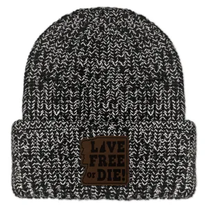 Live Free or Die Leather Patch Chunky Knit