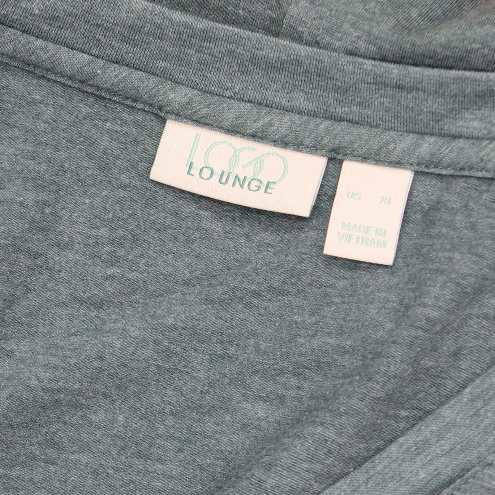 LOGO by Lori Goldstein Handkerchief Hem Jersey Knit Dress Soft Teal XL