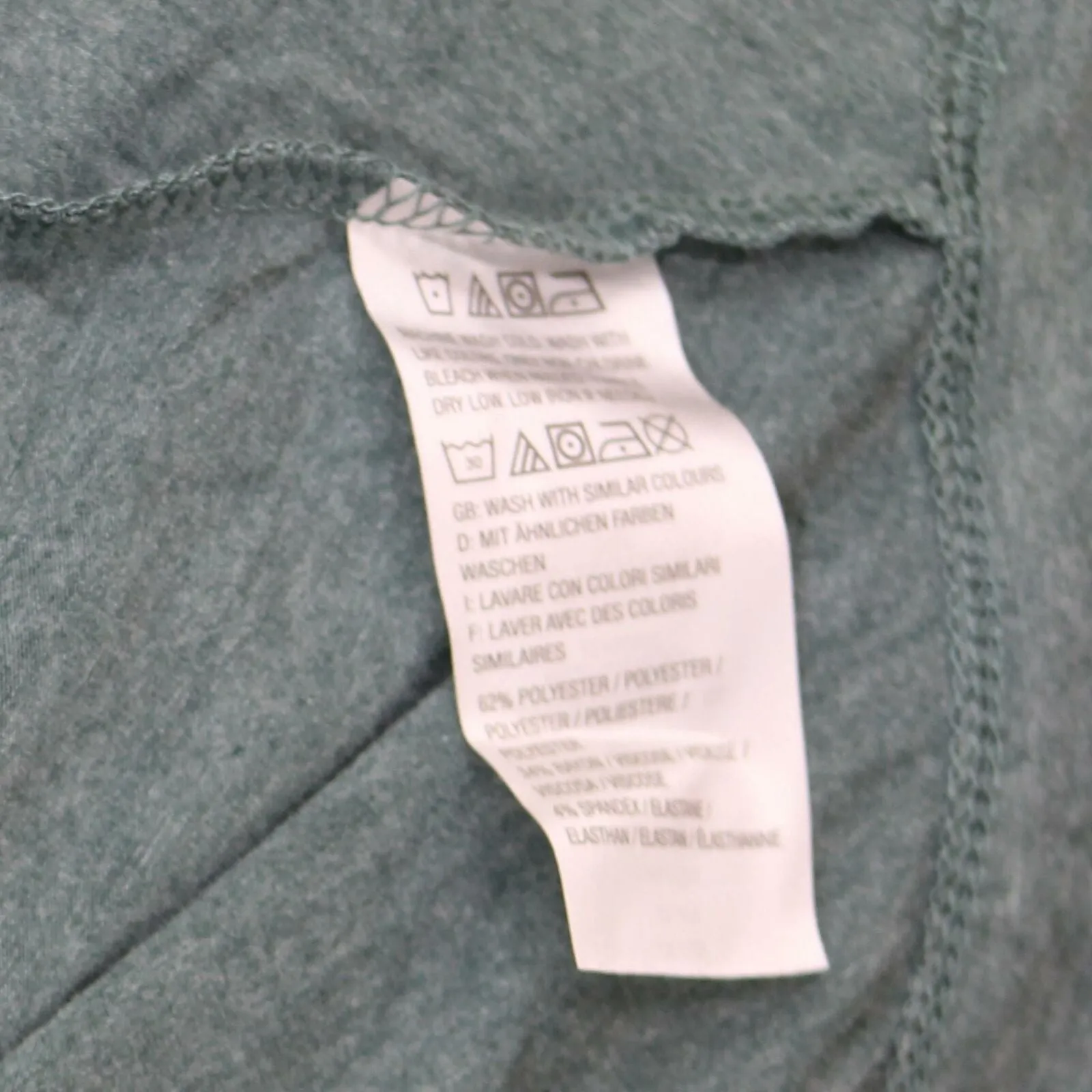 LOGO by Lori Goldstein Handkerchief Hem Jersey Knit Dress Soft Teal XL