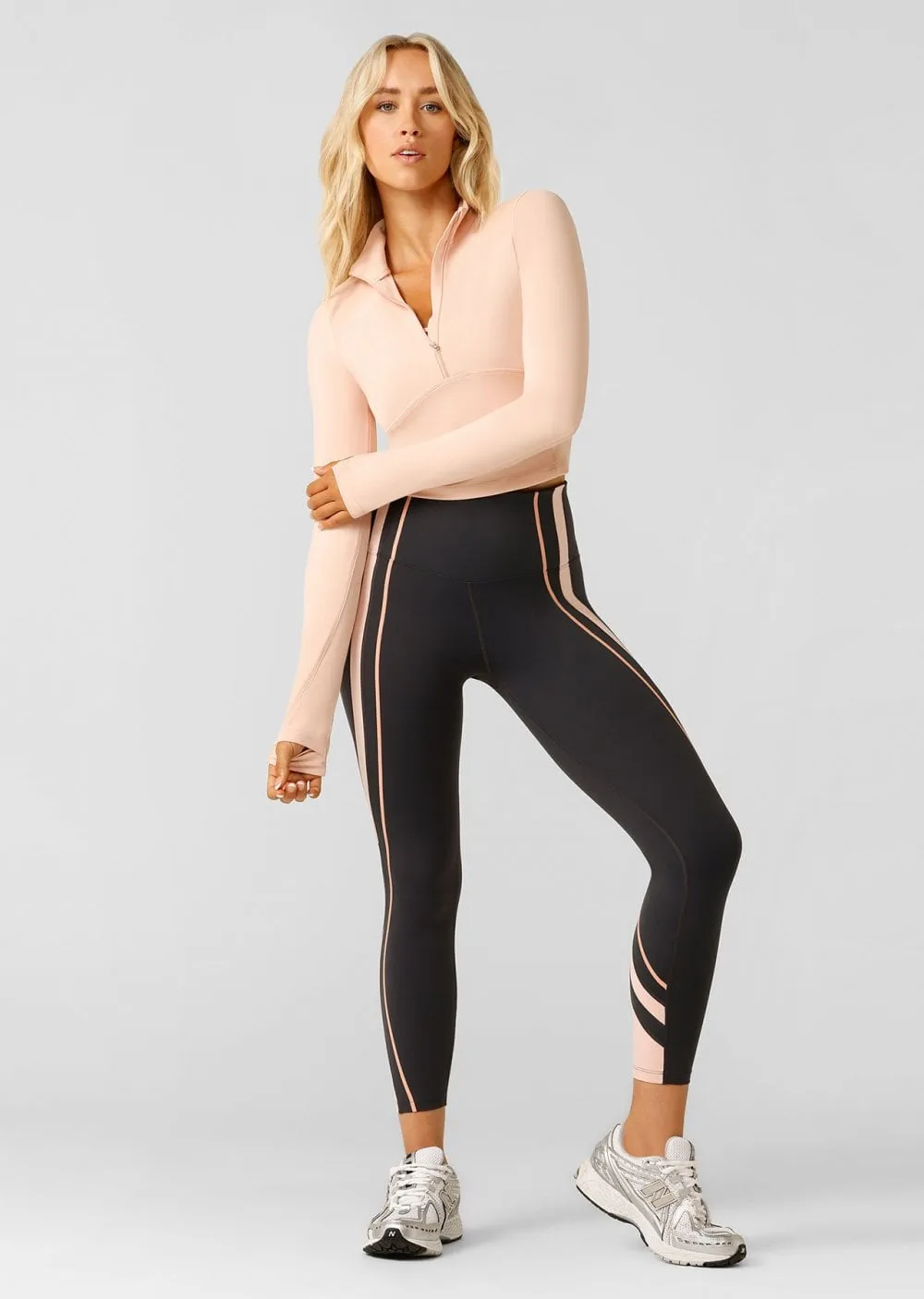 Lorna Jane Embrace Your Pace Pocket Ankle Biter Leggings - Dark Titanium Multi
