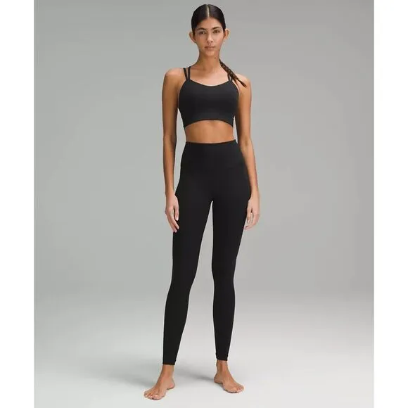 Lululemon Like a Cloud Longline Bra Black B/C Cup Light Support Yoga Gym Size 4