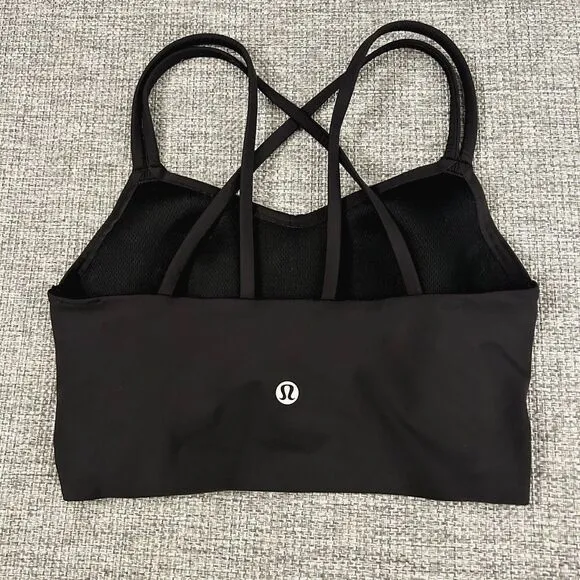 Lululemon Like a Cloud Longline Bra Black B/C Cup Light Support Yoga Gym Size 4